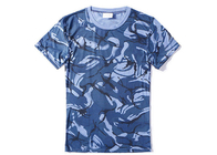 Navy Blue Military Style T Shirts For Summer , Unisex Cool Army T Shirts Moisture Absorbing