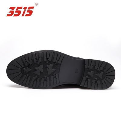 Round Toe Viscose Black Leather Shoes Cowhide PU Insoles Lightweight